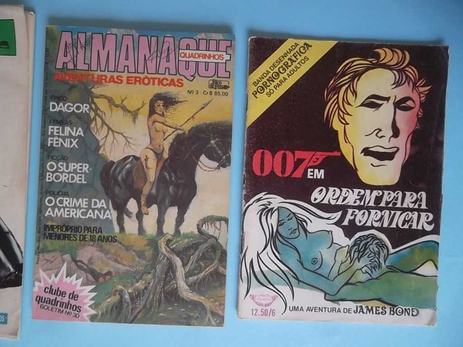 3 Revistas de BD para adultos RARAS anos 70.