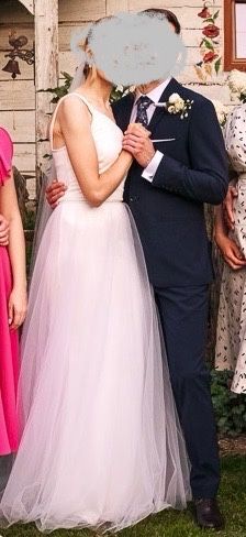 Biała spódnica tiulowa ślub ślubna