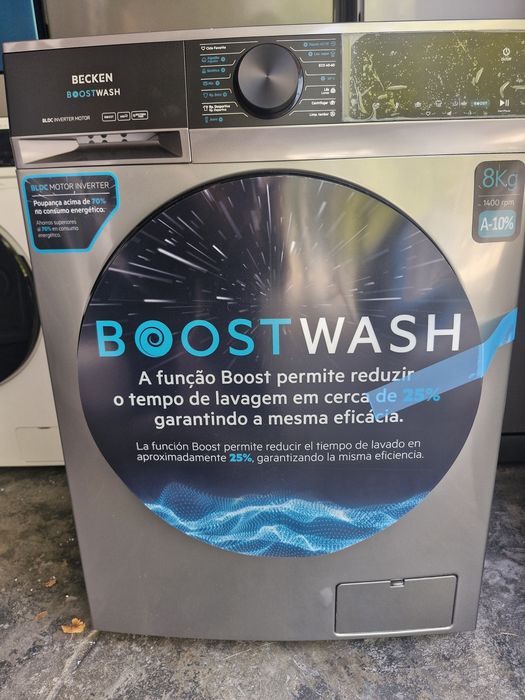 Máquina de lavar roupa becken 8kg cinza