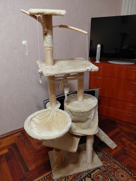 Когтеточка с домиком для котов.