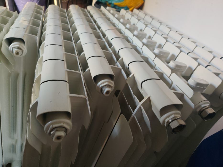 Conjunto radiadores e válvulas termostática