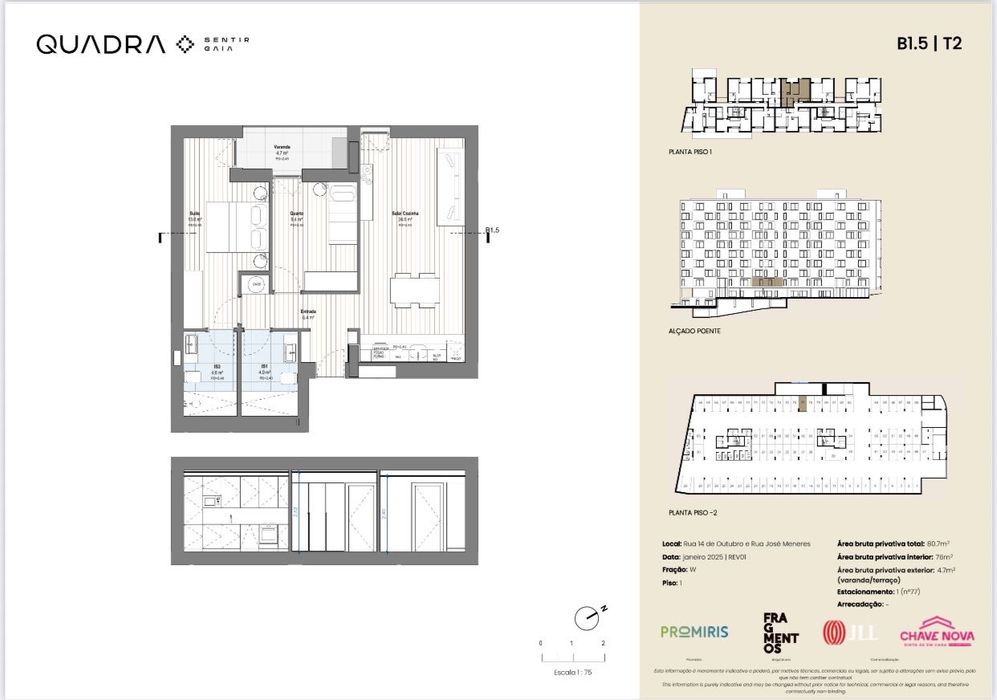 T2 Novo em Construção à Avenida da Republica VNGaia