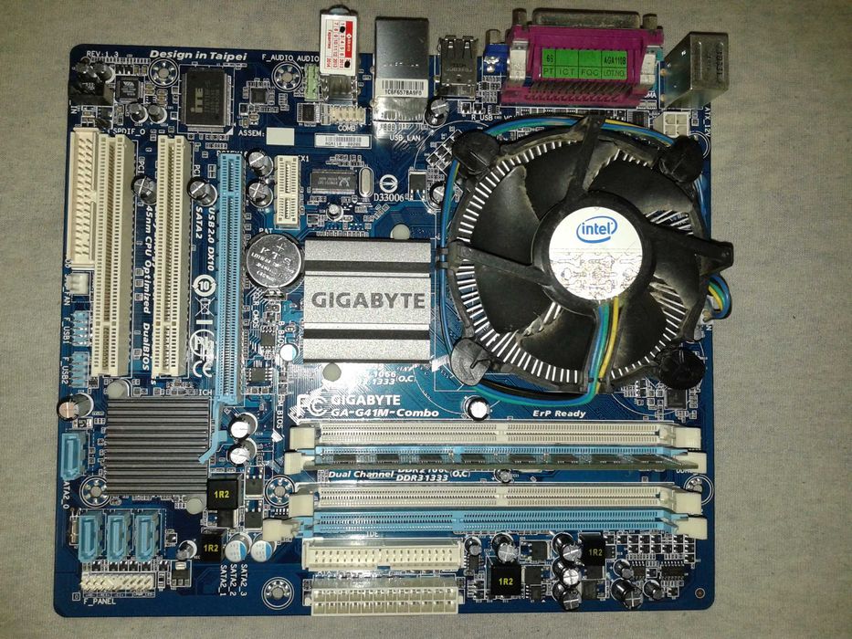 Gigabyte GA-G41M-Combo, 2GB озу, процессор E3400