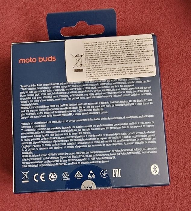 Sluchawki douszne moto buds motorola
