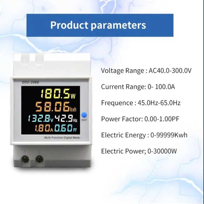 Jednofazowy licznik energii na szynę Din WiFi - Aplikacja  - NOWY