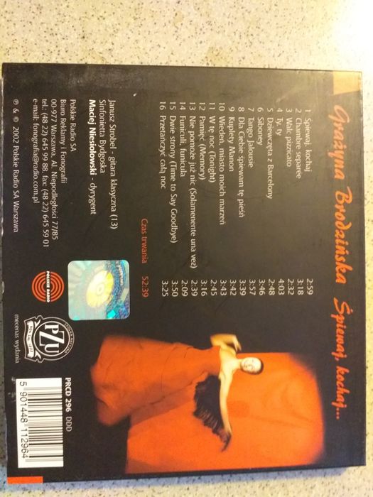 CD Grażyna Brodzińska Spiewaj, kochaj.. Polskie Radio 2002