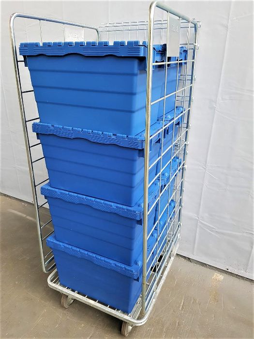 Pojemnik kurierski magazynowy transportowy zamykany-60x40x41cm.