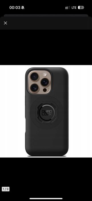 Etui Quad Lock mag case iphone 16 pro+uchwyt na telefon do kierownicy