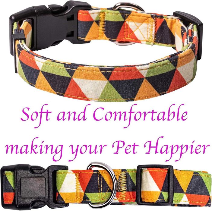 OBROŻA r. S dla małych psów materiałowa regulowana 25-35cm s481