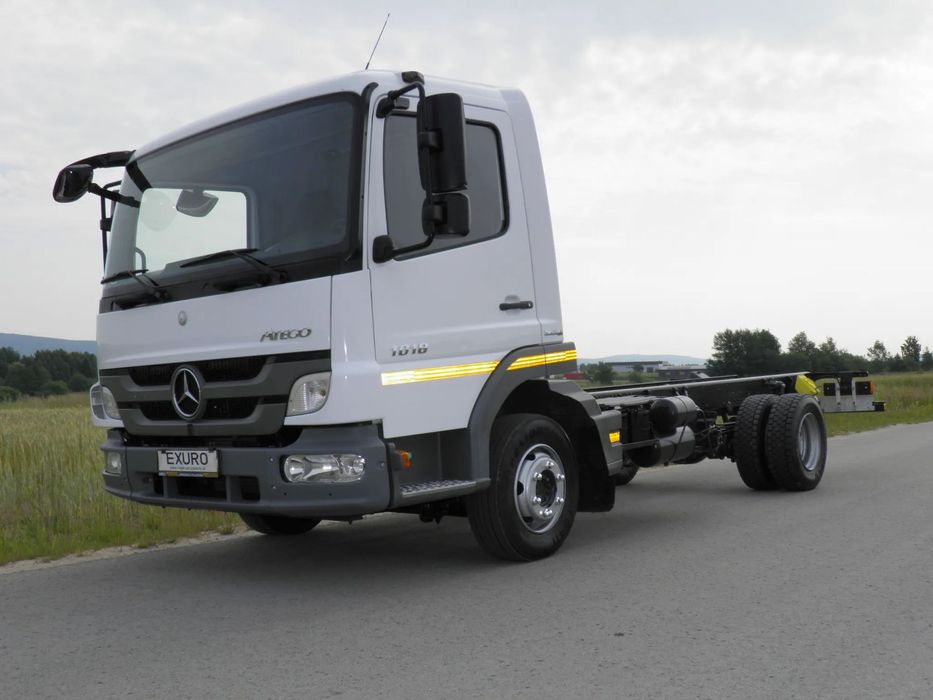 Mercedes-Benz ATEGO 1018 RAMA LAWETA NAJAZD POD ZABUDOWĘ STAN IDEALNY SALON POLSKA I-WŁAŚCICIEL 2012R MAŁY PRZEBIEG  Niski Przebieg ! !