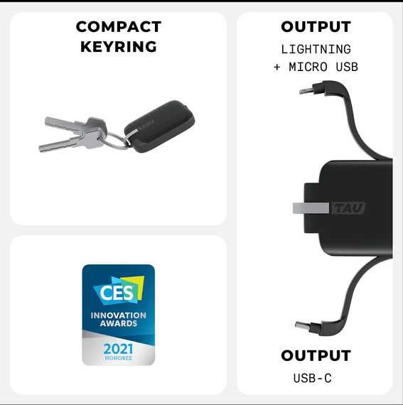 Портативный аккумулятор TAU Емкость: 1400 мАч