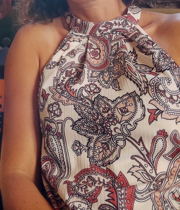 Sukienka biała z wzorami paisley Shein 36