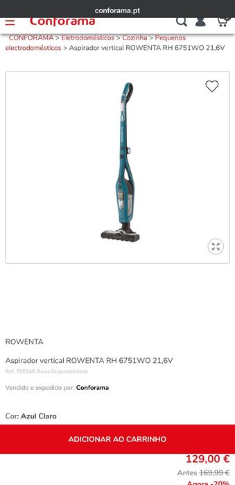 Aspirador vertical rowenta