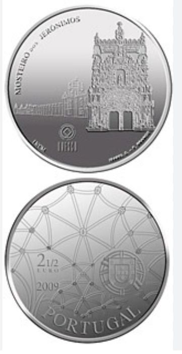Moedas de coleção portuguesas de  2,5€