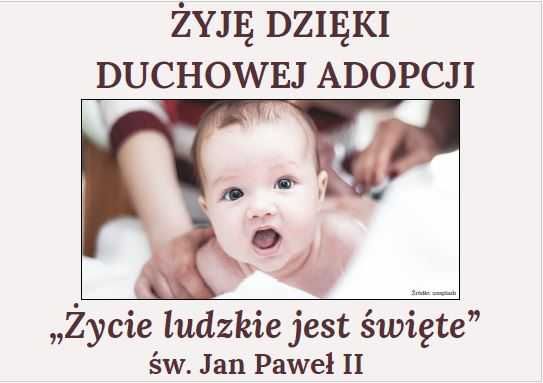 Plakaty Duchowa Adopcja, format B1, papier, 10 sztuk