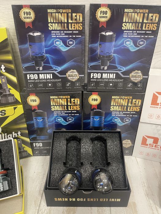 Новинка!! LED лампи, мінілінзи F90, V45PRO, G8S, H1, H3, H4, H7, H11