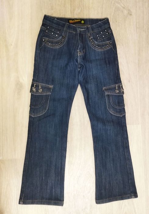 Теплые джинсы на флисе на девочку 9-10 лет