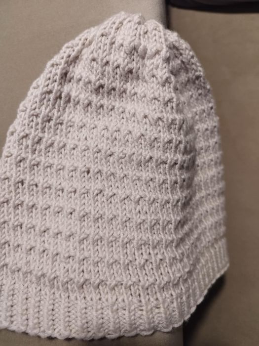 Ręcznie robiona czapka wełna kaszmir jedwab