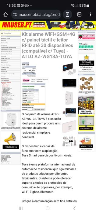 Alarme para casa wifi