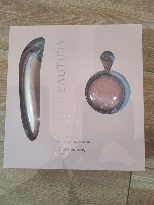 Mikrodermabrazja B-Derma + szczoteczka soniczna B-Pure Blush zestaw pr