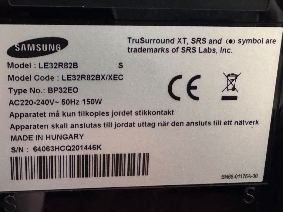Телевізор Samsung 32” LE32R82B HDMI 32 дюйми