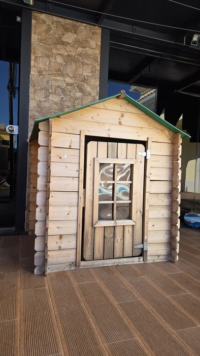 Cabana de madeira desmontável para jardim ou crianças