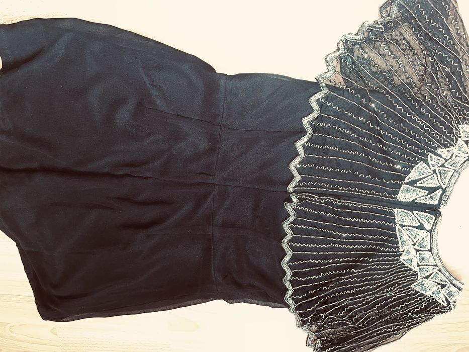 Комбінезон-сукня святковий з коміром вишитим бісером