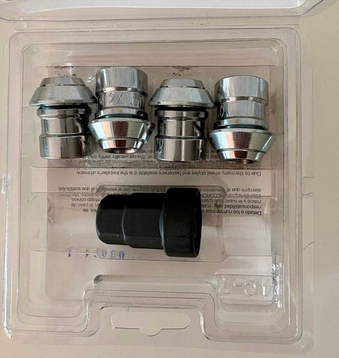 Kit Pernos segurança anti-roubo de jantes (NOVO) Abc Locks TUE9953. Medida rosca 12X150