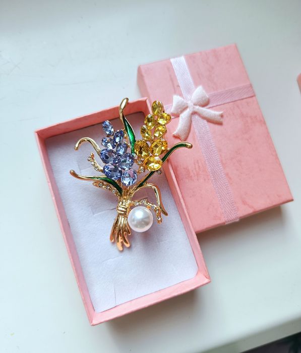 Прикраса патріотична брошка український колосок пшениці