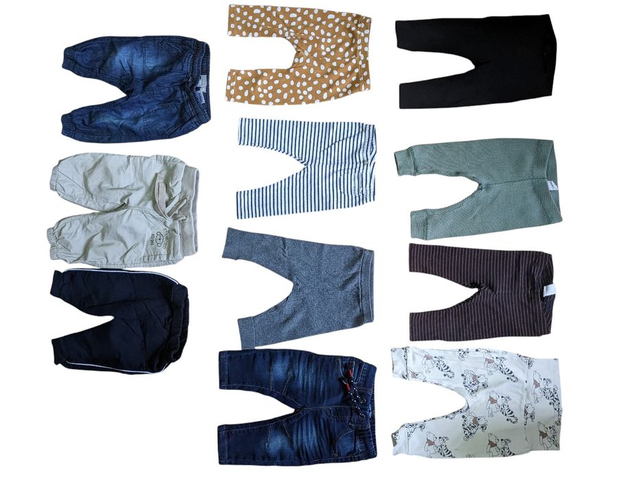 Zestaw 11 par spodni i legginsów r. 68