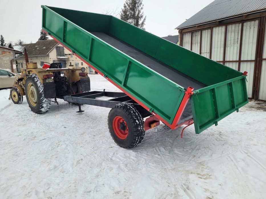 Przyczepa jednoosiowa wywrotka światła kiper transport