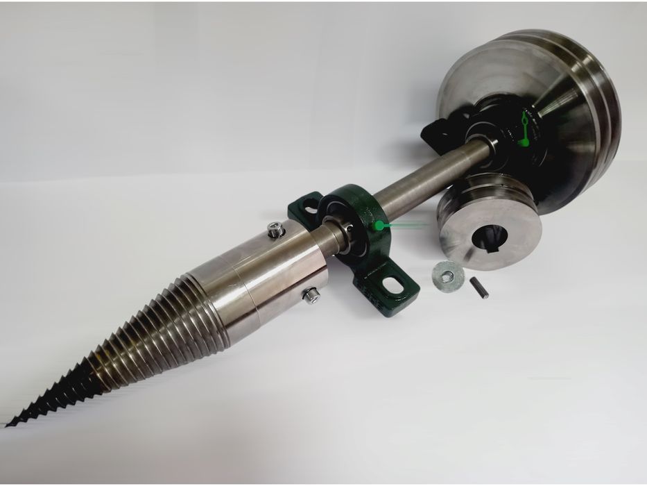 Дровокол конусний, ВОМ, морквини, вали, шківи, комплекти.