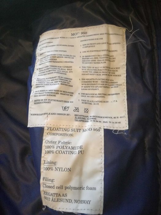 Fato Regata Floating suit Mod 950