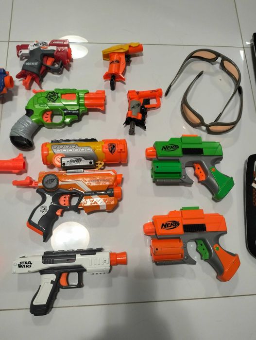 NERF pistolet okulary tarcza