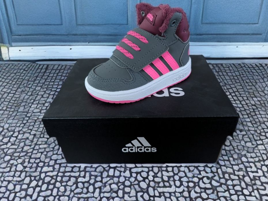 NOWE buty zimowe ocieplane Adidas Hoops Mid 2.0 rozmiar 21 z metką