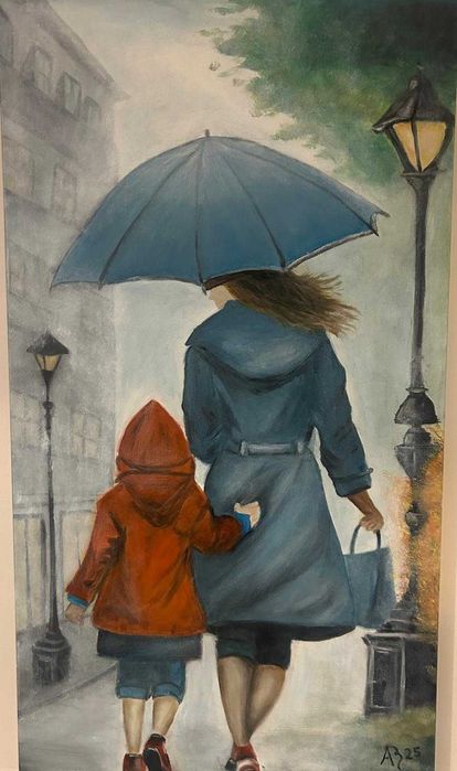 Regresso a casa  Tela a óleo  60*90cm pintura original