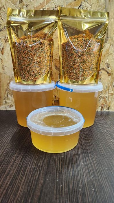 Продаю домашній мед і бджолиний пилок