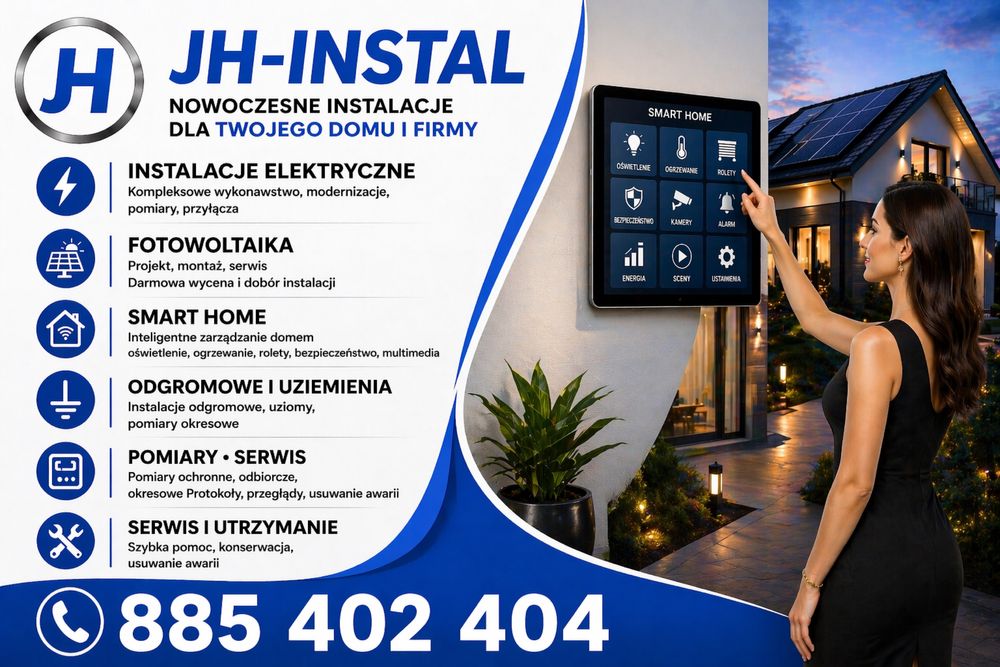 Elektryk | Smart Home | Fotowoltaika I Instalacje Odgromowe | Przyłącza | J.H-INSTAL