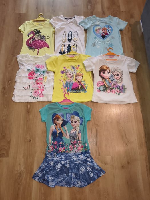 Zestaw bluzeczek roz.116/128 - zestaw 7szt.