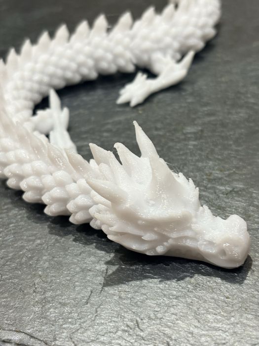 Дракон антистрес 39 см — Frozen Dragon (білий, під розфарбовування)
