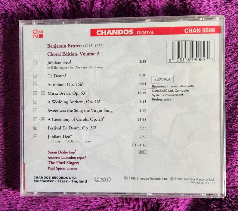 Benjamim Britten- Choral Edition: Volume 2 [Chandos]