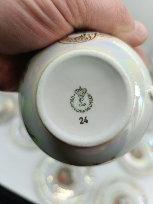 Винтажный фарфоровый чайный сервиз мадонна  Oscar  Schlegelmilc ГДР h