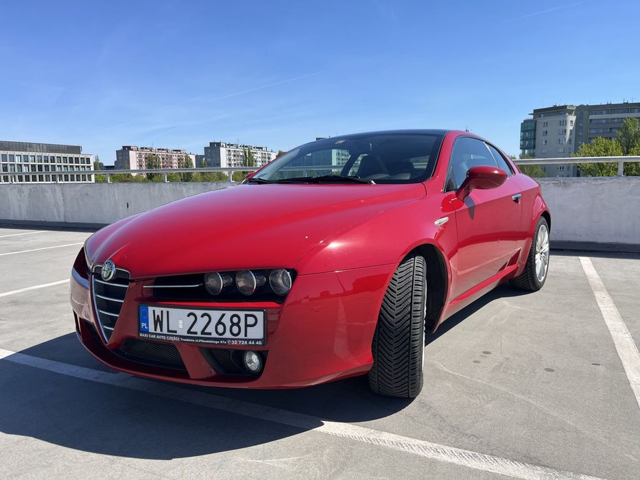 Alfa Romeo Brera Alfa Romeo Brera czerwona 3.2 V6 JTS 260km, napęd 4x4, sky view