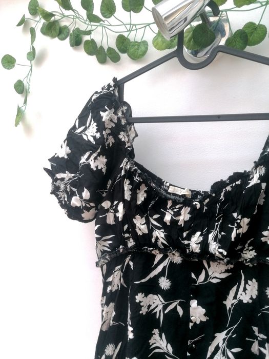 Vestido Preto Florido