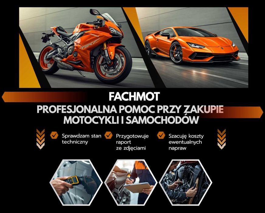 Pomoc przy zakupie, oględziny, sprawdzenie samochodu motocykla Quada