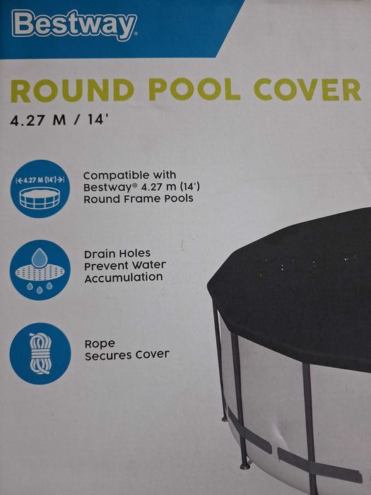 Nowa pokrywa na basen o średnicy 427 cm - Bestway nr 58248