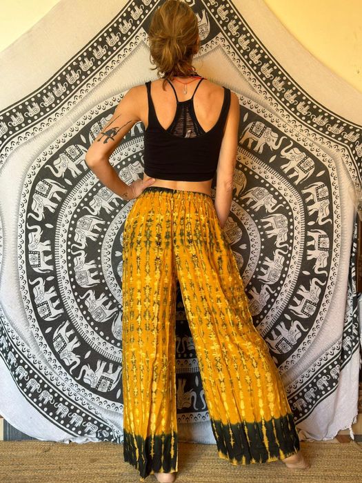 Spodnie z szerokimi nogawkami letnie cienkie