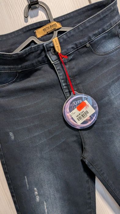 Nowe z metkami granatowe przecierane spodnie 29 KETU Jeans Golden Line