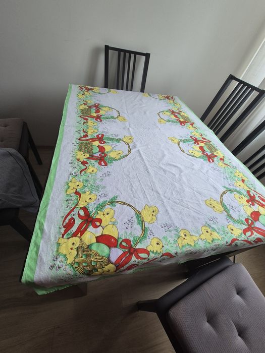 Obrus lniany świąteczny