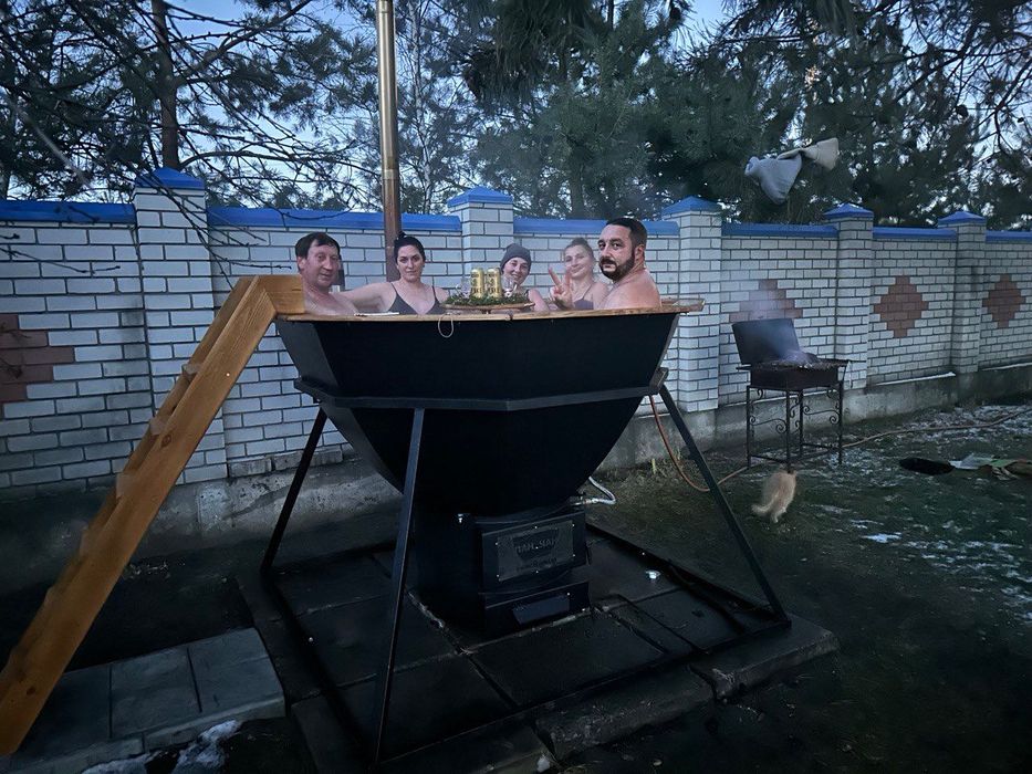 Чан та лазня на дровах, відпочинок у затишній садибі